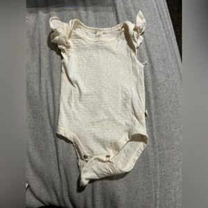 Charming Cream Kids Bodysuit with Ruffles